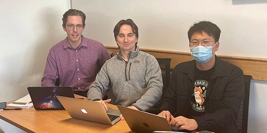 Tax Clinic Students (from left to right): Pearse Walsh '23, Daniel McAuliffe '23, and Daobo Wang '23 550Wx275H